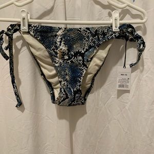 Blue snake skin bikini bottoms